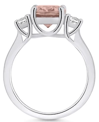 Macy's Morganite and Diamond Ring (2-1/2 ct.t.w 1/3 ct.t.w) 14K White Gold