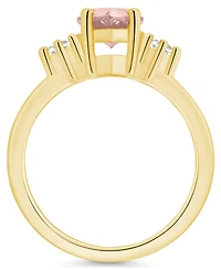 Macy's Morganite and Diamond Ring (1-5/8 ct.t.w 1/10 ct.t.w) 14K Yellow Gold