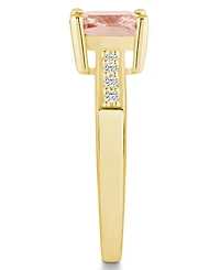 Macy's Morganite and Diamond Ring (2 ct.t.w 1/8 ct.t.w) 14K Yellow Gold