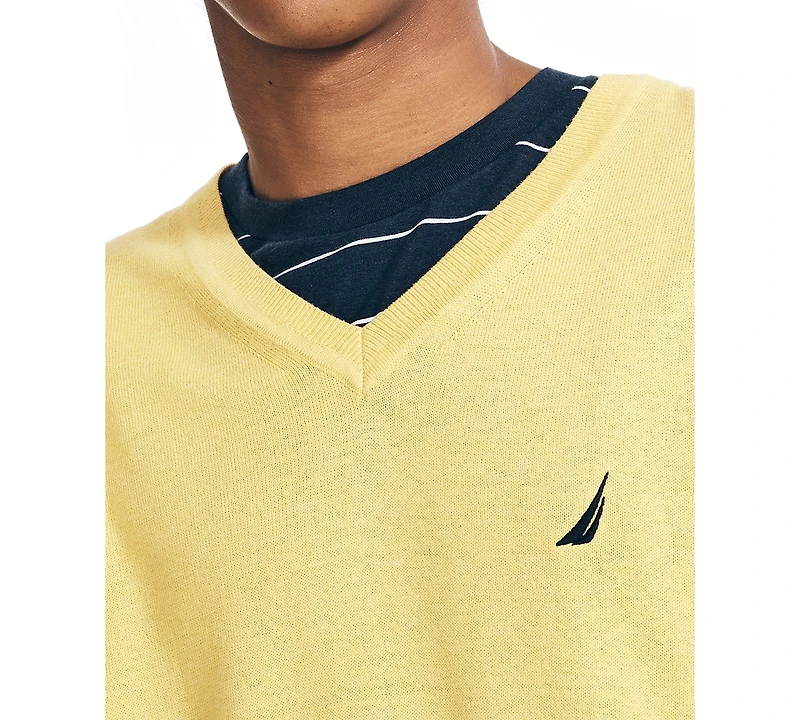 Nautica Men's Navtech Performance Classic-Fit Soft V-Neck Sweater