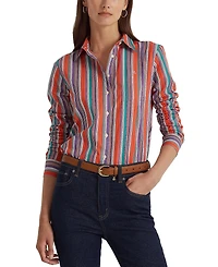 Lauren Ralph Women's Charm Crosshatch Leather Belt