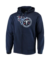 Men's G-iii Sports by Carl Banks Navy Tennessee Titans Primary Logo Full-Zip Hoodie