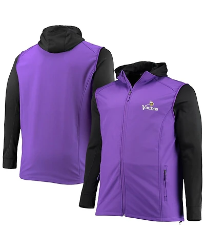 Men's Dunbrooke Purple and Black Minnesota Vikings Big and Tall Alpha Full-Zip Hoodie Jacket