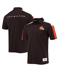 Men's Tommy Hilfiger Brown, Orange Cleveland Browns Logan Polo Shirt