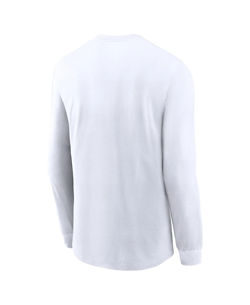 Men's Nike White Indianapolis Colts Infograph Lock Up Performance Long Sleeve T-shirt