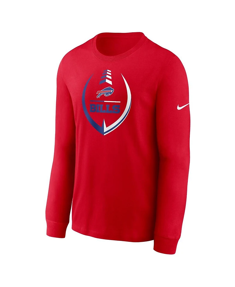 Men's Nike Red Buffalo Bills Icon Legend Long Sleeve T-shirt