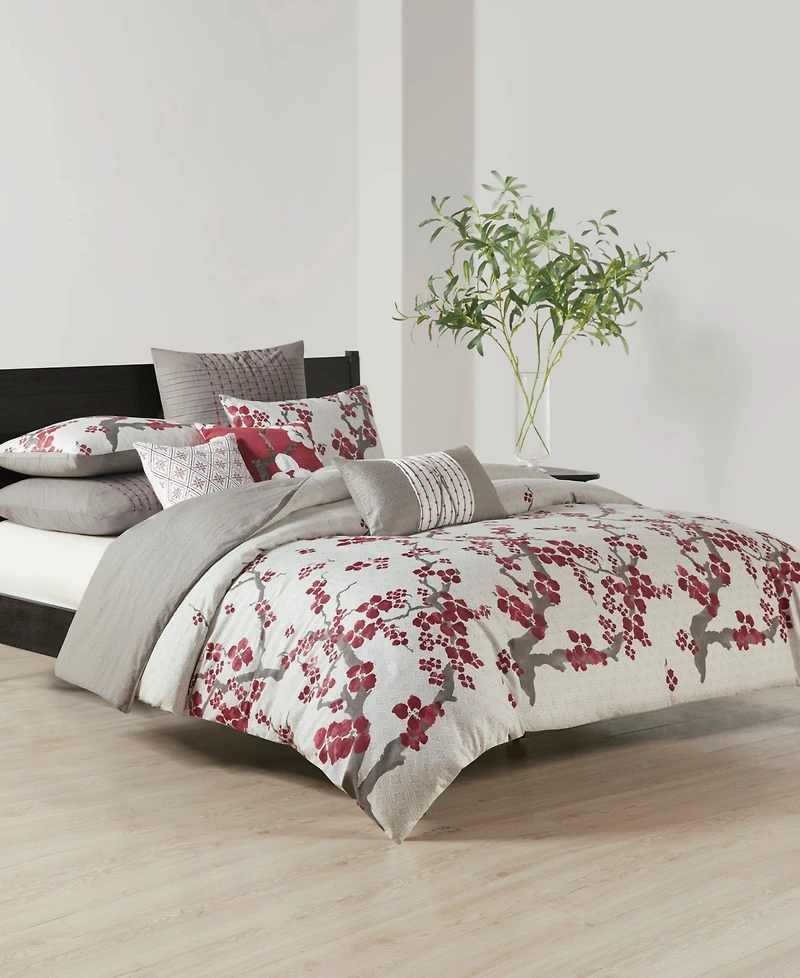 N Natori Cherry Blossom 3-Pc. Comforter Set, King