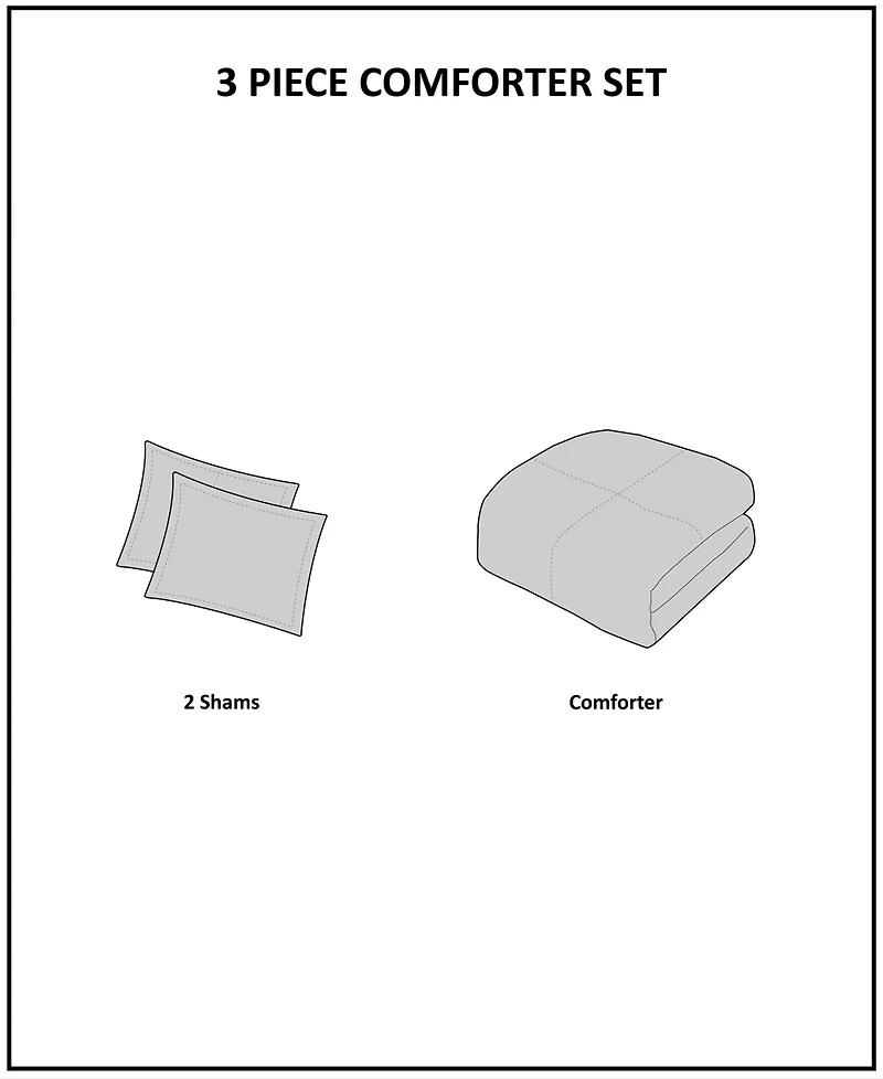 N Natori Cherry Blossom 3-Pc. Comforter Set, King