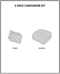 N Natori Cherry Blossom 3-Pc. Comforter Set, King