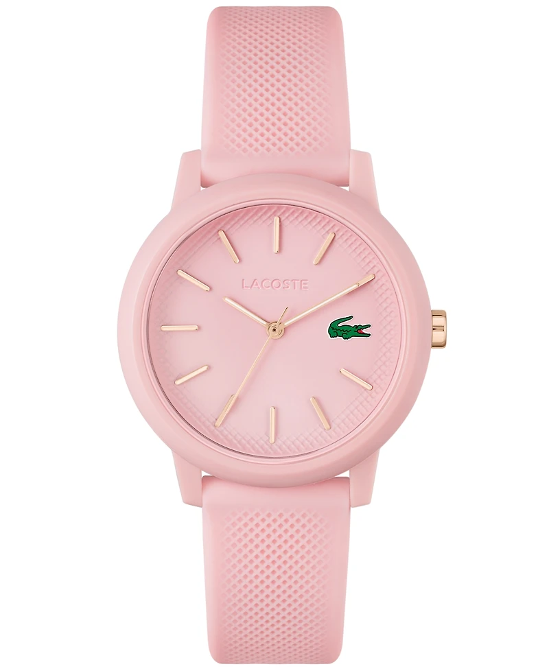 Lacoste Women's L.12.12 Pink Silicone Strap Watch 36mm