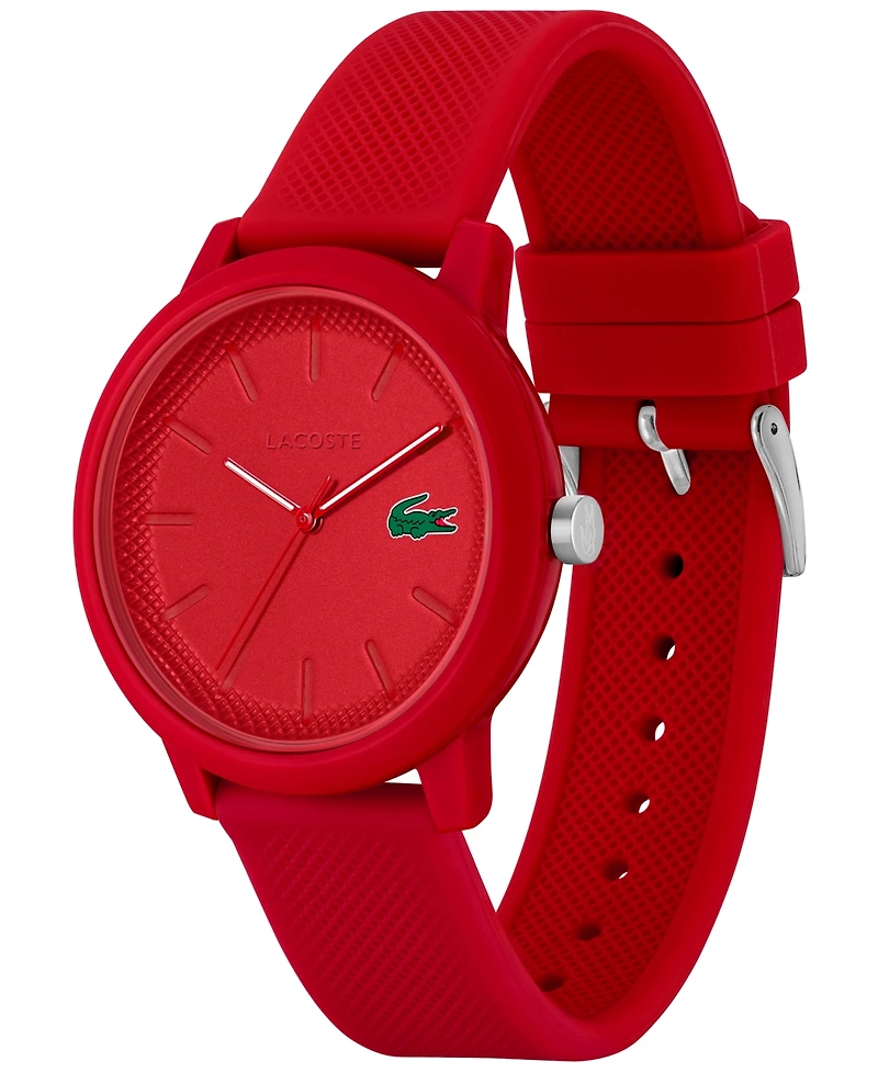 Lacoste Men's L.12.12 Red Silicone Strap Watch 42mm