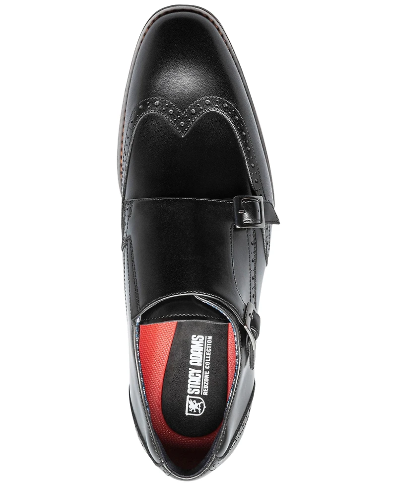 Stacy Adams Men's Karson Wingtip Double-Monk Strap Dress Shoe