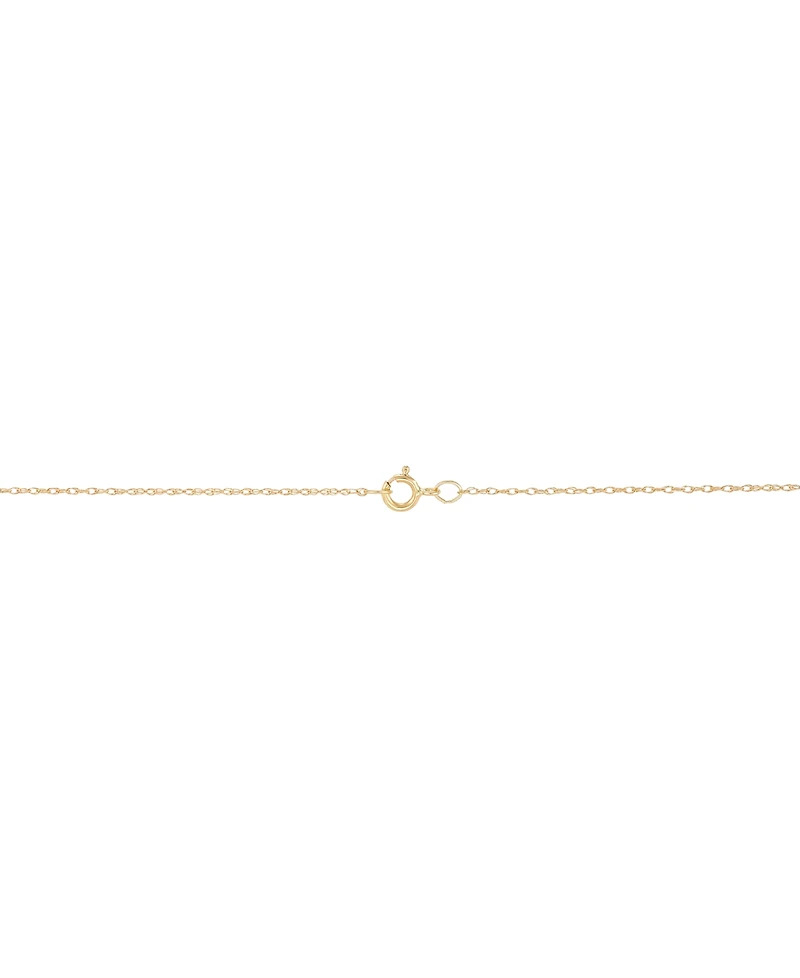 Lab-Grown Blue Sapphire (5/8 ct. t.w.) & Lab-Grown White Sapphire (1/3 ct. t.w.) Halo 18" Pendant Necklace in 14k Gold (Also in Citrine & Lab-Grown Op
