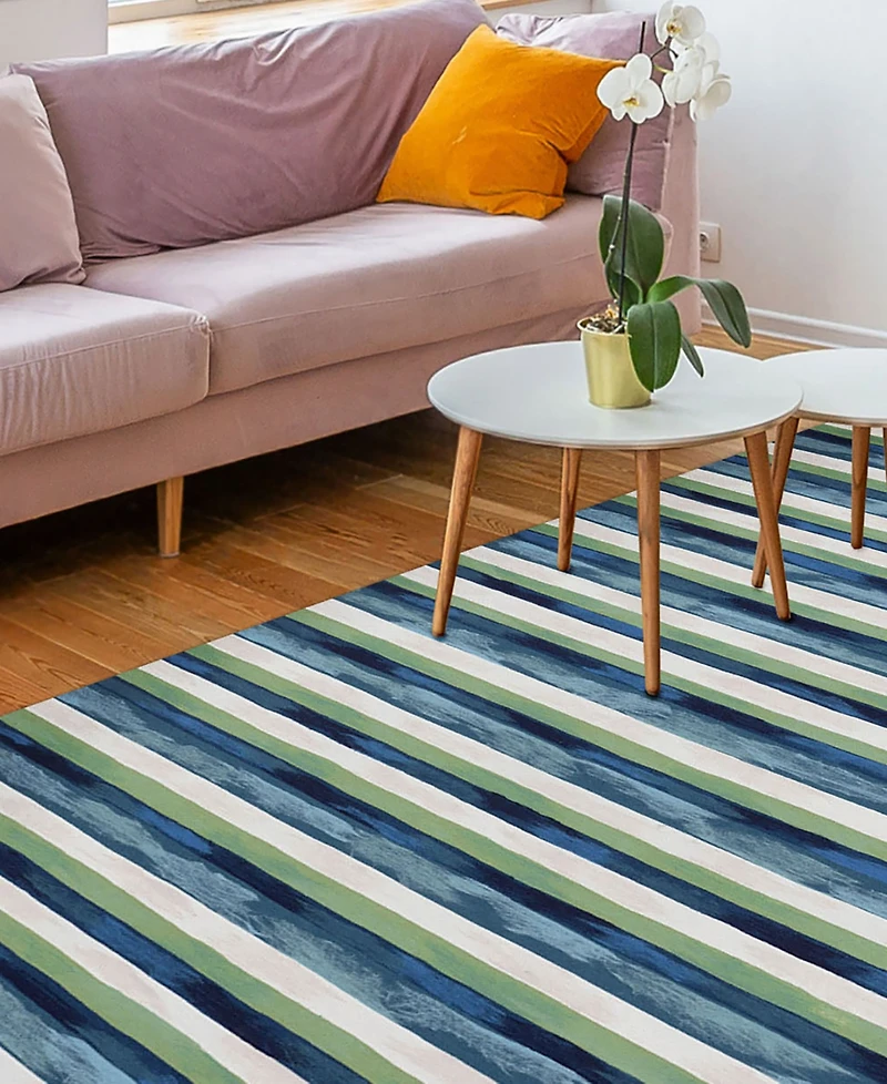 Liora Manne' Visions Ii Painted Stripes 5' x 8' Outdoor Area Rug