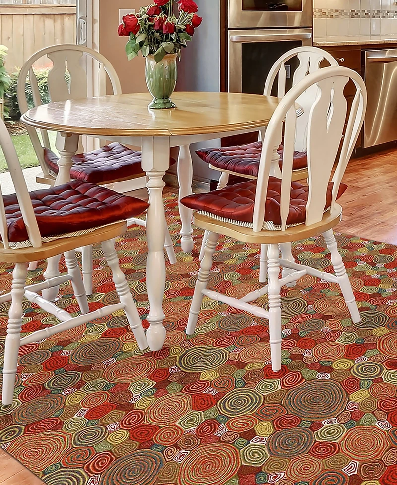 Liora Manne' Visions Iii Giant Swirls 5' x 8' Outdoor Area Rug