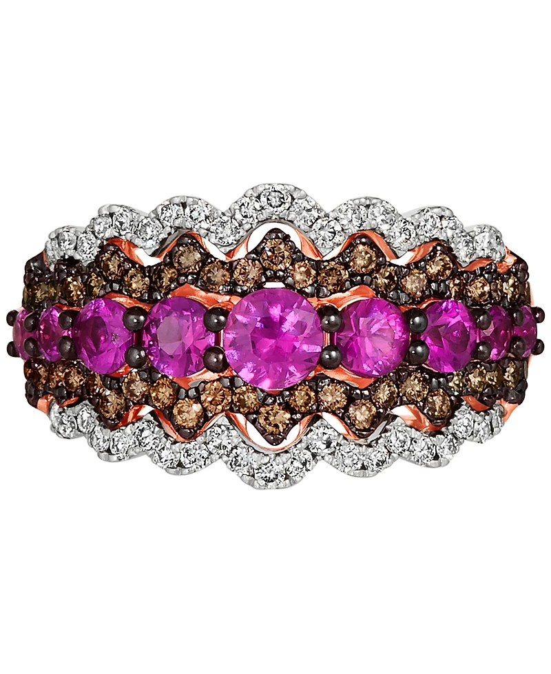Le Vian Passion Ruby (1 ct. t.w.) & Diamond (5/8 ct. t.w.) Statement Ring in 14k Rose Gold