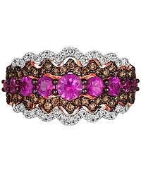 Le Vian Passion Ruby (1 ct. t.w.) & Diamond (5/8 ct. t.w.) Statement Ring in 14k Rose Gold