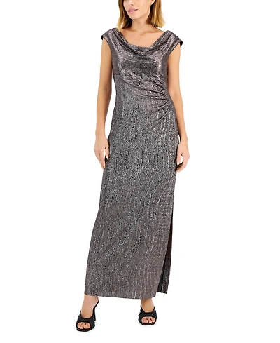Connected Textured Metallic Gown