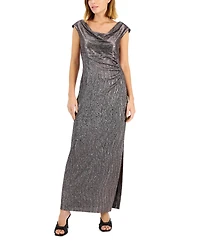 Connected Textured Metallic Gown