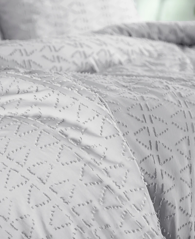Southshore Fine Linens Dhara 3 Piece Textured Duvet Cover Set, Full/Queen