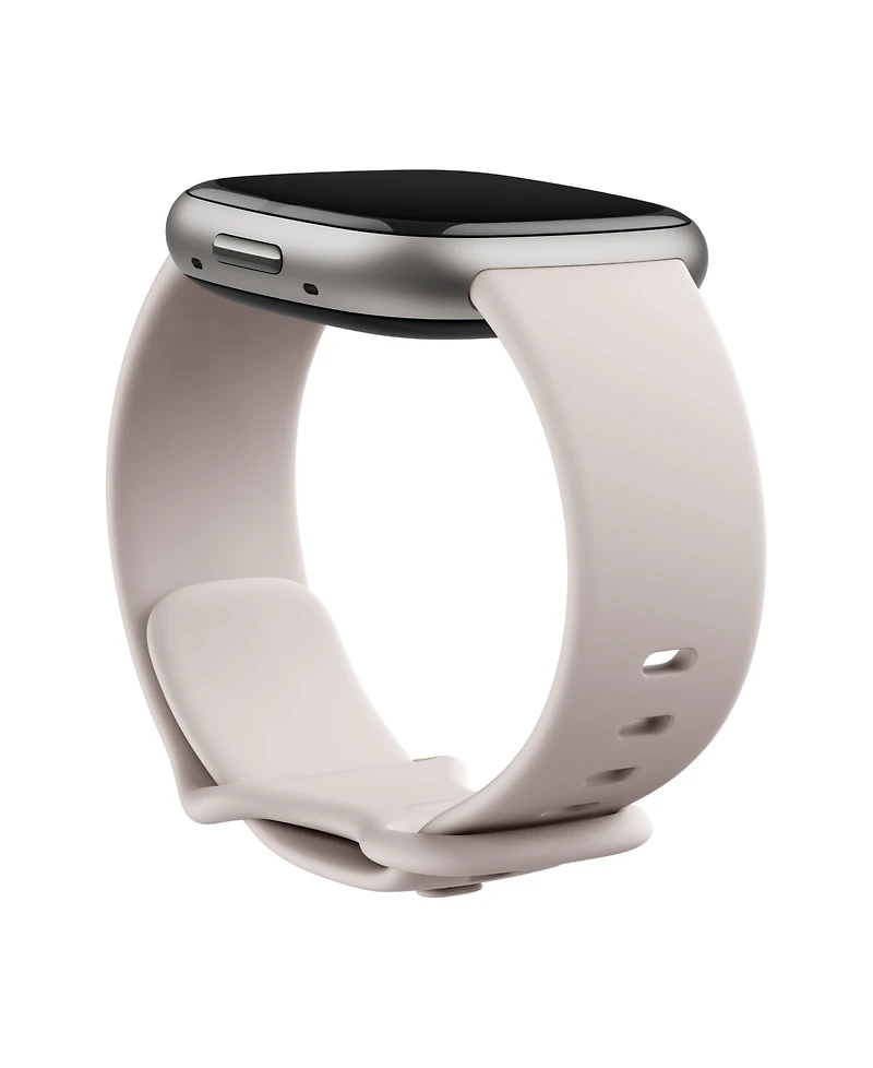 Fitbit Sense 2 Lunar White Platinum Smartwatch, 39mm