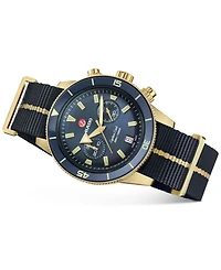 Rado Men's Swiss Automatic Chronograph Captain Cook Blue Nato Strap Watch 43mm