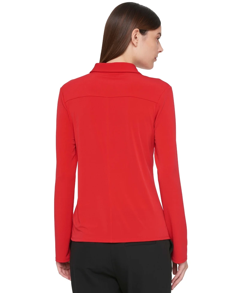 Tommy Hilfiger Women's Point-Collar Top