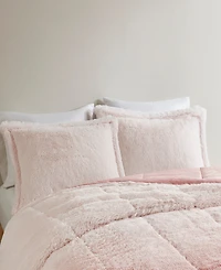 Intelligent Design Brielle Ombre Shaggy Faux Fur 3-Pc. Comforter Set, King/California King