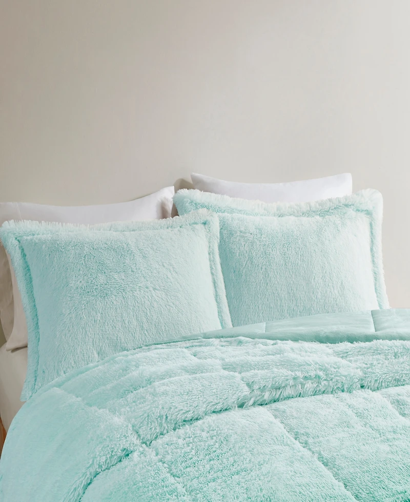 Intelligent Design Brielle Ombre Shaggy Faux Fur -Pc. Comforter Set
