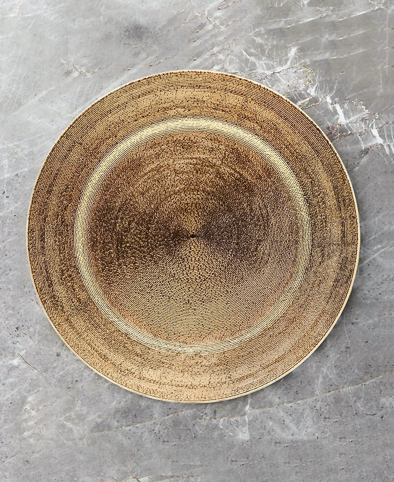 American Atelier Dazzle Set of 4 Electroplated Charger Plates, Service For 4