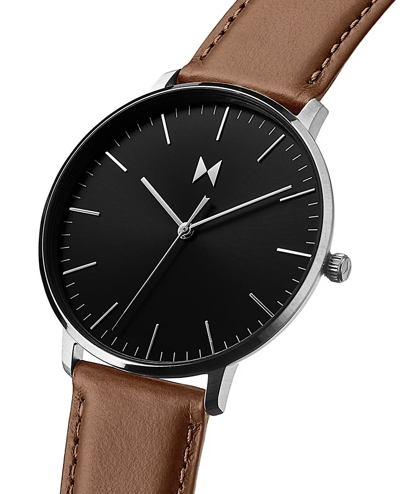Mvmt Men's Legacy Slim Brown Leather Strap Watch 42mm