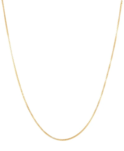 Box Link 20" Chain Necklace in 14k Gold