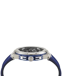 Salvatore Ferragamo Men's Swiss Chronograph F-80 Blue Silicone Strap Watch 44mm