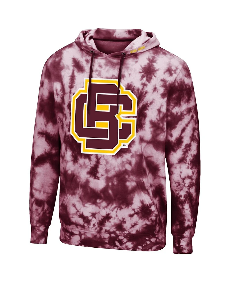 Men's Colosseum Maroon Bethune-Cookman Wildcats Tie-Dye Pullover Hoodie