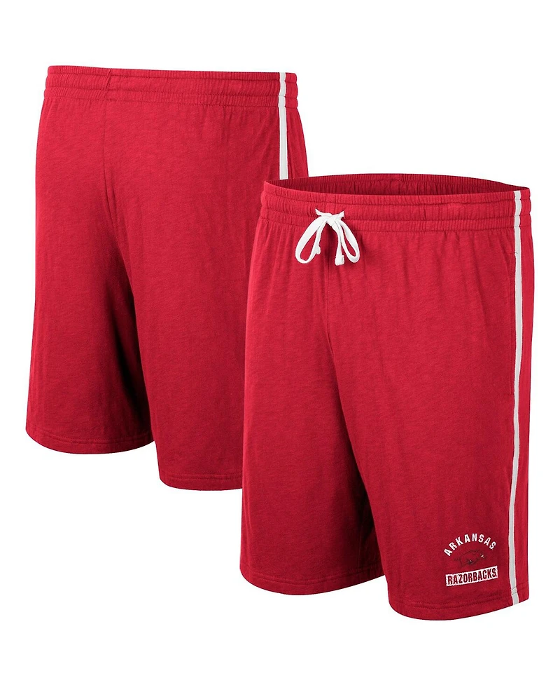 Men's Colosseum Cardinal Arkansas Razorbacks Thunder Slub Shorts