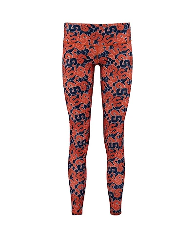 Women's ZooZatz Multi Syracuse Orange Stacked Mascot Leggings