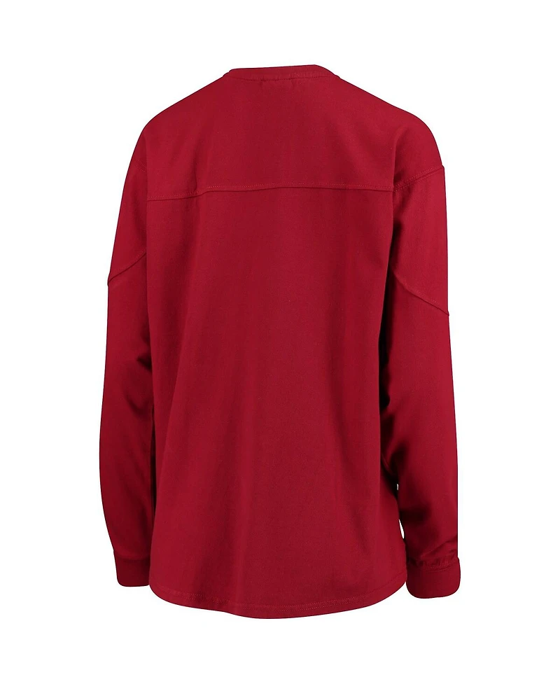 Women's Crimson Oklahoma Sooners Edith Long Sleeve T-shirt