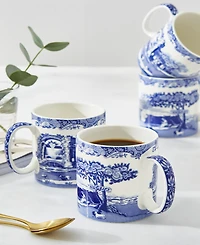 Spode Blue Italian Mugs, Set of 4