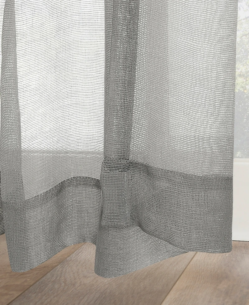 Amina Open Weave Indoor/Outdoor Sheer Tab Top Curtain Panel