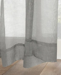 Amina Open Weave Indoor/Outdoor Sheer Tab Top Curtain Panel