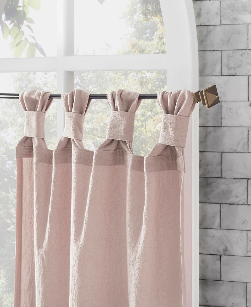 Washed Cotton Twist Tab Cafe Curtain Pair