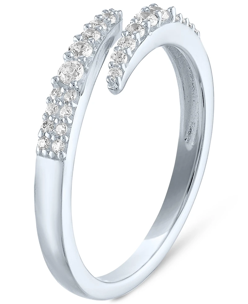 Forever Grown Diamonds Lab-Created Diamond Wrap Ring (1/4 ct. t.w.) Sterling Silver