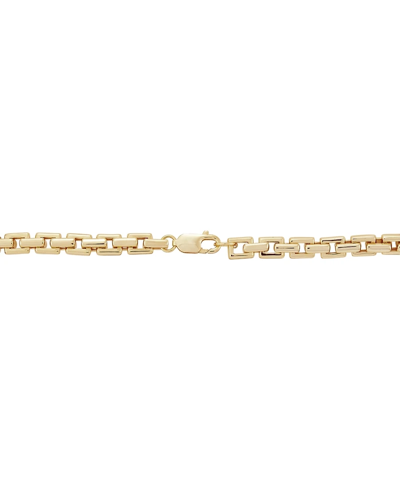 Men's Square Link 22" Chain Necklace in 18k Gold-Plated Sterling Silver