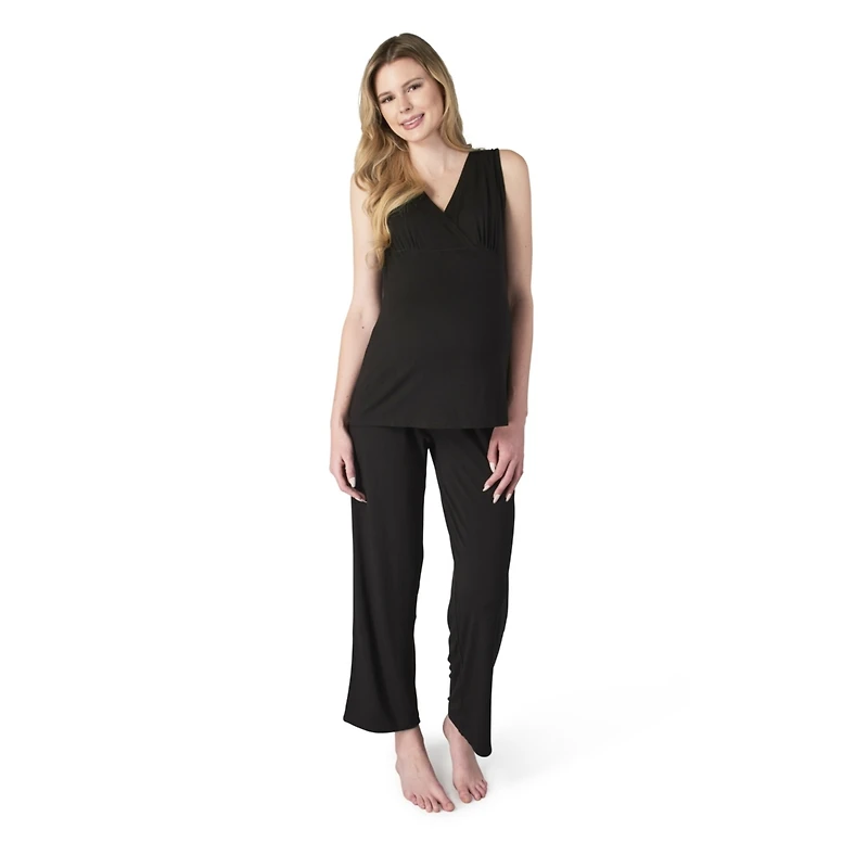 Everly Grey Maternity Analise During & After 3-Piece Maternity/Nursing Sleep Set