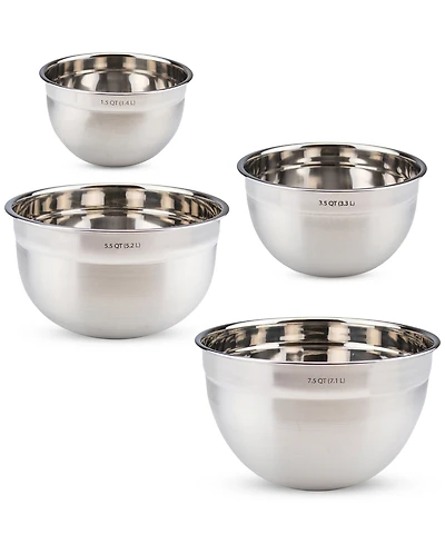 Tovolo 4-Pc. Stainless Steel Prep & Serve Mixing Bowl Set