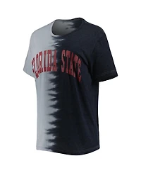 Women's Gameday Couture Black Florida State Seminoles Find Your Groove Split-Dye T-shirt