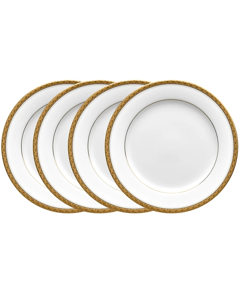 Noritake Charlotta Gold Set of 4 Salad Plates, Service For 4