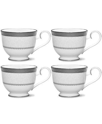 Noritake Odessa Platinum Set of 4 Cups, Service For 4