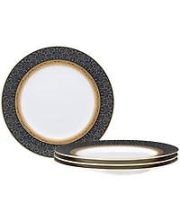 Noritake Odessa Cobalt Gold Set of 4 Accent Plates, Service For 4