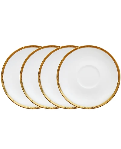 Noritake Rochelle Gold Set of 4 Saucers, Service For 4